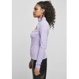 Urban Classics Top met lange mouwen voor dames, met uitgesneden hals en turtlenhoek, rolkraag, lange mouwen top met hoge kraag, maat XS tot 5XL, lavendel, XS