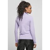 Urban Classics Top met lange mouwen voor dames, met uitgesneden hals en turtlenhoek, rolkraag, lange mouwen top met hoge kraag, maat XS tot 5XL, lavendel, XS
