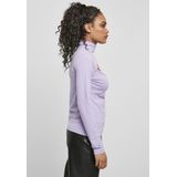 Urban Classics Top met lange mouwen voor dames, met uitgesneden hals en turtlenhoek, rolkraag, lange mouwen top met hoge kraag, maat XS tot 5XL, lavendel, XS