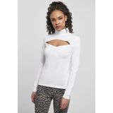 Urban Classics - Cut-Out Turtleneck Longsleeve top - Wit