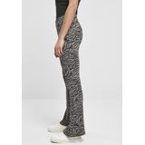 Urban Classics - High Waist Zebra Boot Cut Legging - Grijs/Zwart