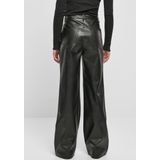 Broek - Glinsterend Kunstleer - Casual Oversized Pasvorm - Zwart