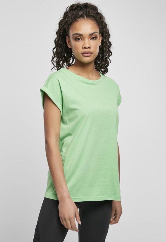 Urban Classics - Extended Shoulder Dames T-shirt - Groen