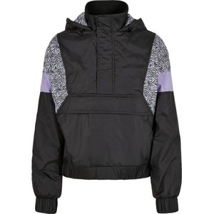 Urban Classics - Aop Mixed Pull - Jas - Roze - 100% Nylon en Polyamide, Fleece Voering