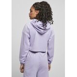 Urban Classics - Velvet Oversized Crop Hoodie - Paars