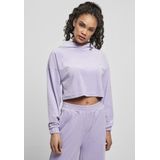 Urban Classics - Velvet Oversized Crop Hoodie - Paars