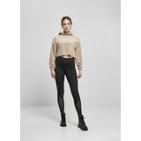 Urban Classics - Velvet Oversized Crop Hoodie - Beige