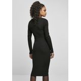 Urban Classics - Lange Jurk - Zwart - Dubbelgelaagd - Polyester Viscose