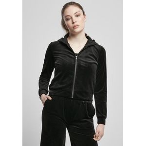 Urban Classics - Velvet Vest met capuchon - Zwart
