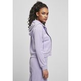 Urban Classics Ladies Short Velvet Zip Hoody