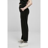 Urban Classics - High Waist Straight Velvet Dames joggingbroek - Zwart
