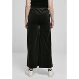 Urban Classics - High Waist Straight Velvet Dames joggingbroek - Zwart