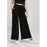Urban Classics - High Waist Straight Velvet Dames joggingbroek - Zwart