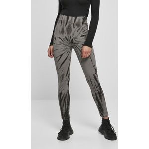 Urban Classics - Cotton Tie Dye High Waist Legging - Zwart/Grijs