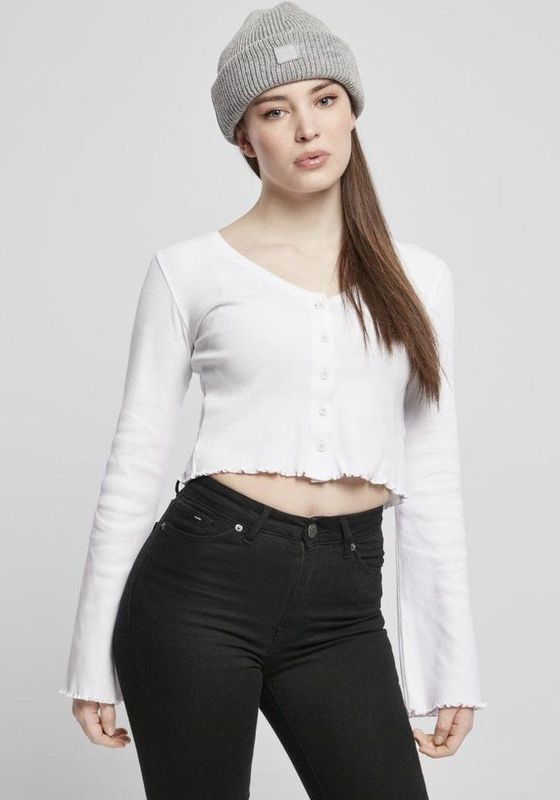 Urban Classics Ladies Cropped Rib Cardigan