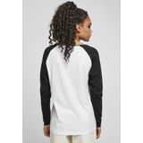 Urban Classics - Contrast Raglan Longsleeve top - Wit Zwart