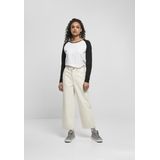 Urban Classics - Contrast Raglan Longsleeve top - Wit Zwart