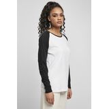 Urban Classics - Contrast Raglan Longsleeve top - Wit Zwart