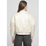 Urban Classics - Short Oversized Satin Bomber jacket - Creme