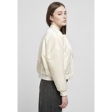 Urban Classics - Short Oversized Satin Bomber jacket - Creme