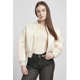 Urban Classics - Short Oversized Satin Bomber jacket - Creme