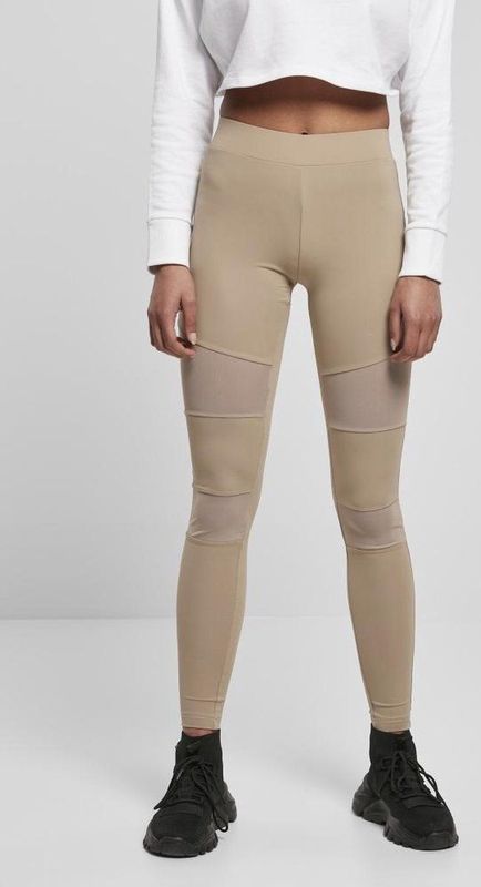 Urban Classics - Tech Mesh Sportlegging - Beige