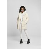Urban Classics Oversized sherpa winterjas voor dames, mantel met haak en oogsluiting, maat XS tot 5XL, witzand., 5XL