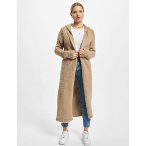Urban Classics - Gebreid Damesvest - Taupe - Met Capuchon