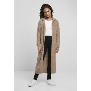 Urban Classics - Gebreid Damesvest - Taupe - Met Capuchon