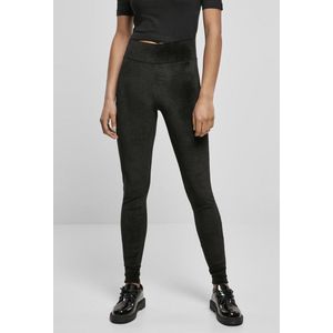 Urban Classics - High Waist Velvet Legging - Zwart