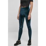 Legging - Glinsterend - Stretch Velours - Hoge Tailleband - Zwart