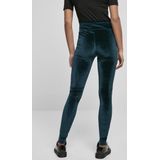Legging - Glinsterend - Stretch Velours - Hoge Tailleband - Zwart