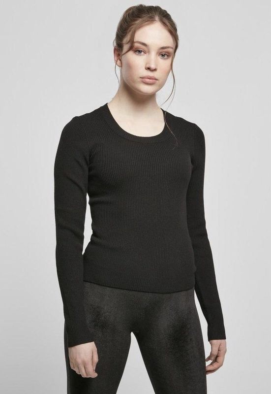 Urban Classics - Wide Neckline Sweater/trui - Zwart