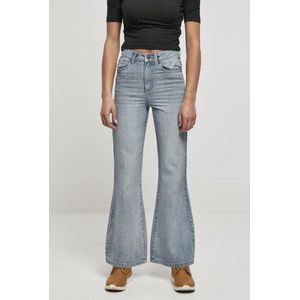 Urban Classics - High Wasit Flared Denim Flared broek Blauw