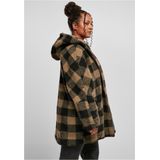 Urban Classics Winterjas Oversized Check Sherpa Beige