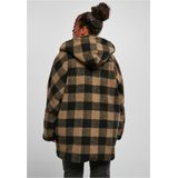 Urban Classics Winterjas Oversized Check Sherpa Beige