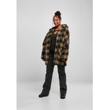 Urban Classics Winterjas Oversized Check Sherpa Beige