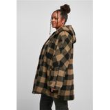 Urban Classics Winterjas Oversized Check Sherpa Beige