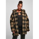 Urban Classics Winterjas Oversized Check Sherpa Beige