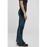 Urban Classics - High Waist Velvet Boot Cut Legging - Blauw