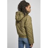 Urban Classics - Oversized Diamond Quilted - Pullover Jas - Groen