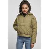 Urban Classics - Oversized Diamond Quilted - Pullover Jas - Groen