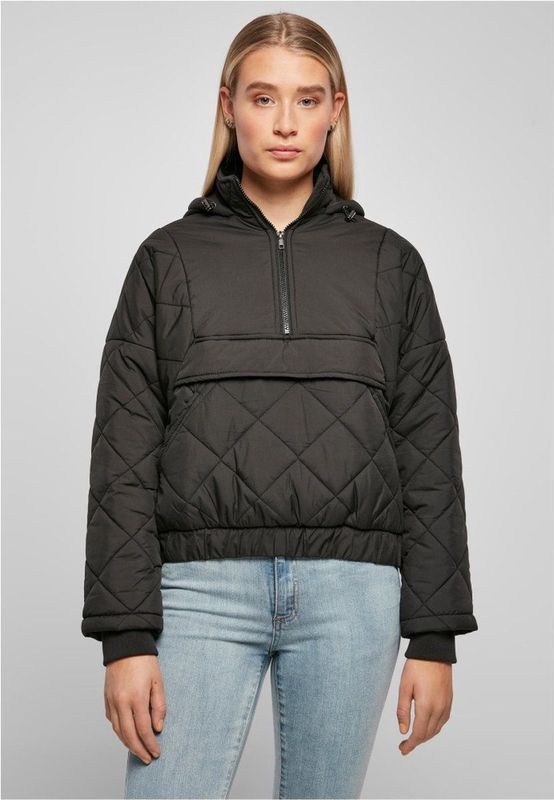Urban Classics - Oversized Diamond Quilted - Jas - Zwart - Gewatteerd Polyester