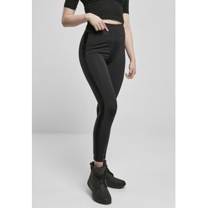 Urban Classics - Highwaist Shiny Stripe Legging - Zwart