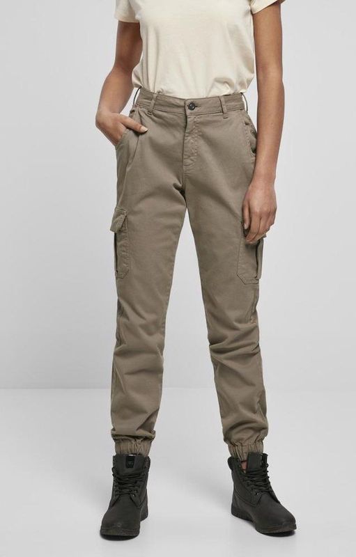 Urban Classics - High Waist Cargobroek   Beige