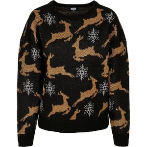 Urban Classics - Oversized Christmas - Gebreide Trui - Multicolor - 70% Polyacryl, 20% Polyester, 10% Metallic Garen