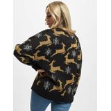 Gebreide Trui - Rood - Acryl - Oversized Met Ronde Halslijn