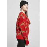 Damestrui - Gebreid - Rood - Acryl/Polyester - Oversized Snit