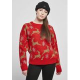 Damestrui - Gebreid - Rood - Acryl/Polyester - Oversized Snit