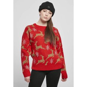 Damestrui - Gebreid - Rood - Acryl/Polyester - Oversized Snit